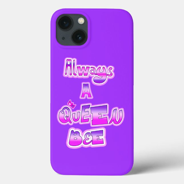 Coques Case-Mate iPhone Toujours une reine d'abeille violet (Verso)