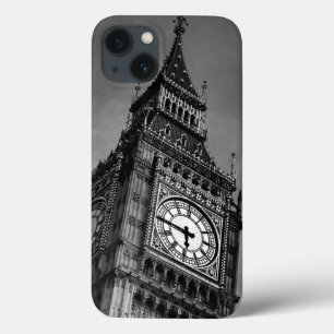 iPhone 13 Case Tour d'horloge Big Ben noir et blanc