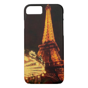 Coque iPhone 7 Tour Eiffel après l'obscurité