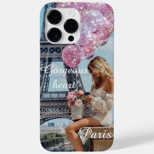 Coque Pour Pour iPhone 14 Pro Max Tour Eiffel de la fille romantique