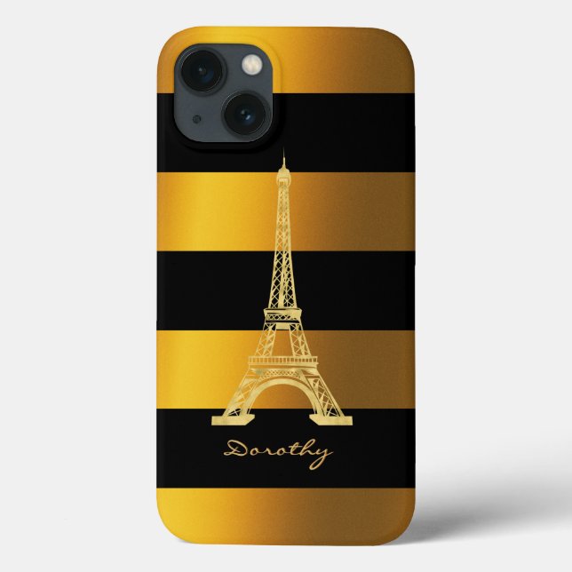 Coques Case-Mate iPhone Tour Eiffel Dorée | Cadeaux uniques (Verso)