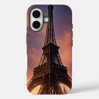 Coques iPhone 16 Tour Eiffel la nuit