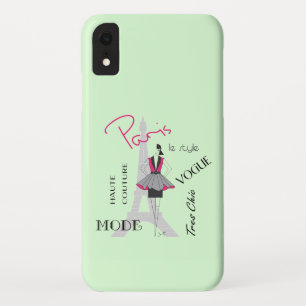 Case-Mate iPhone Case Tour Eiffel Paris Mode Vert clair