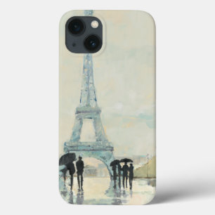 Etui iPhone 13 Tour Eiffel   Paris sous la pluie