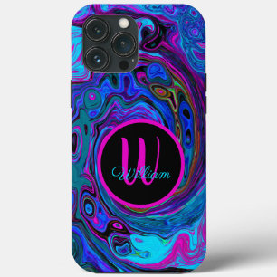 Case-Mate iPhone Case Tourbillon Abstrait Rétro Bleu et Violet