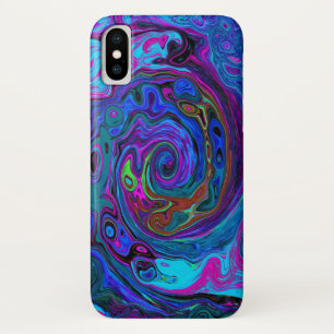 Case-Mate iPhone Case Tourbillon Abstrait Rétro Bleu et Violet
