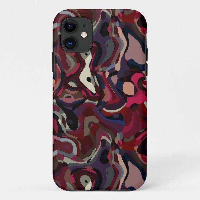 Coques Case-Mate iPhone tourbillon abstrait rose et violet (Dos)