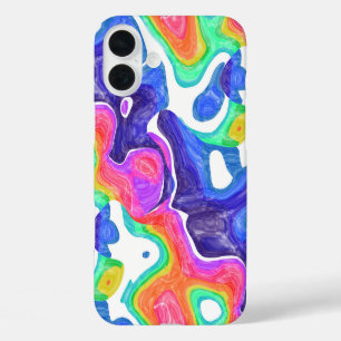 Coques iPhone 16 Plus Tourbillon arc-en-ciel