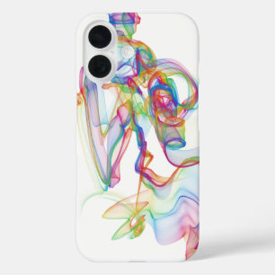 Coques iPhone 16 Tourbillon de fumée néon