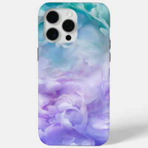 Coque iPhone 15 Pro Max Tourbillon de nuage bleu et violet