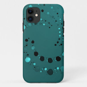Etui iPhone Case-Mate tourbillon de polkadot turquoise