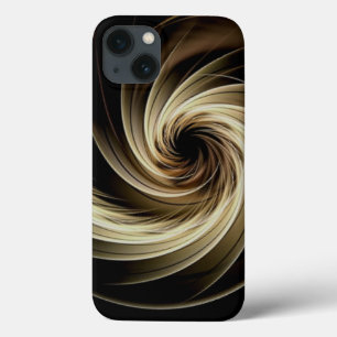 Case-Mate iPhone Case Tourbillon Doré sur Fond Noir