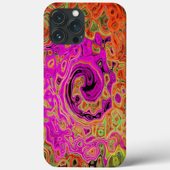 Coques Case-Mate iPhone Tourbillon Super rétro Abstrait chaud (Verso)