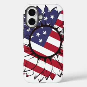 Coques iPhone 16 Tournesol Américain Patriotique