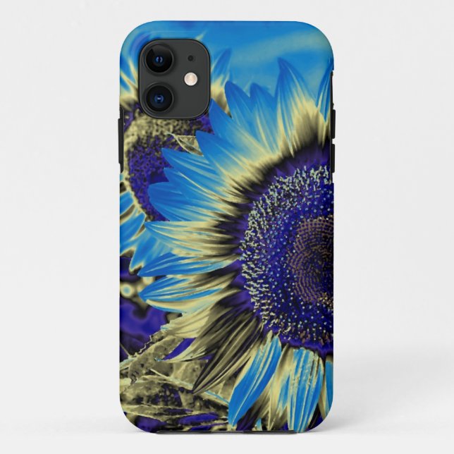 Coques Case-Mate iPhone Tournesol bleu 2 (Dos)