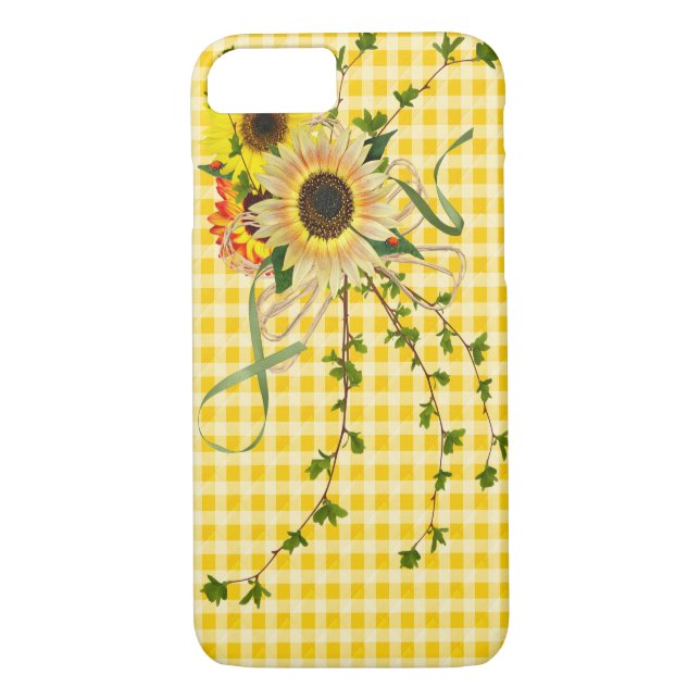 Coques Case-Mate iPhone tournesol et bestiole sur ginham (Dos)