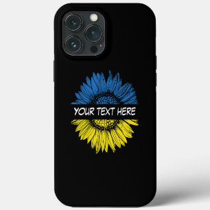 Case-Mate iPhone Case Tournesol jaune bleu. Texte personnalisé. Personna