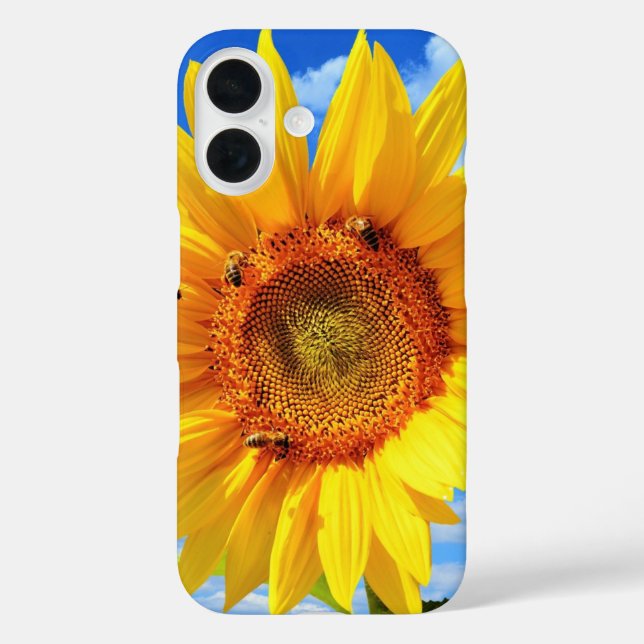 Coques Case-Mate iPhone Tournesol jaune et abeilles (Verso)