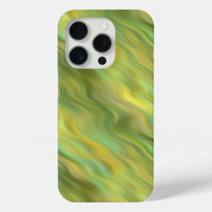 Coque iPhone 15 Pro Tournesol Jaune Wavy Texture