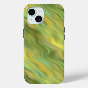 Coque Pour iPhone 15 Tournesol Jaune Wavy Texture