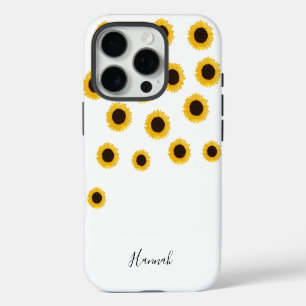 Coques iPhone 16 Pro Tournesol moderne personnalisé