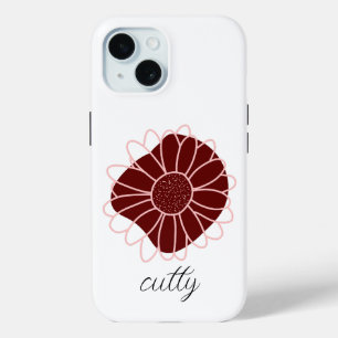 Coque Pour iPhone 15 Tournesol rustique contemporain