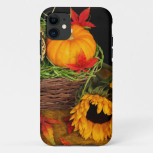 Coque iPhone 11 Tournesols de récolte de chute