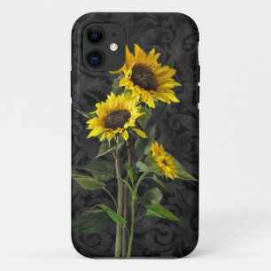 Coque Case-Mate Pour iPhone Tournesols sur la damassé