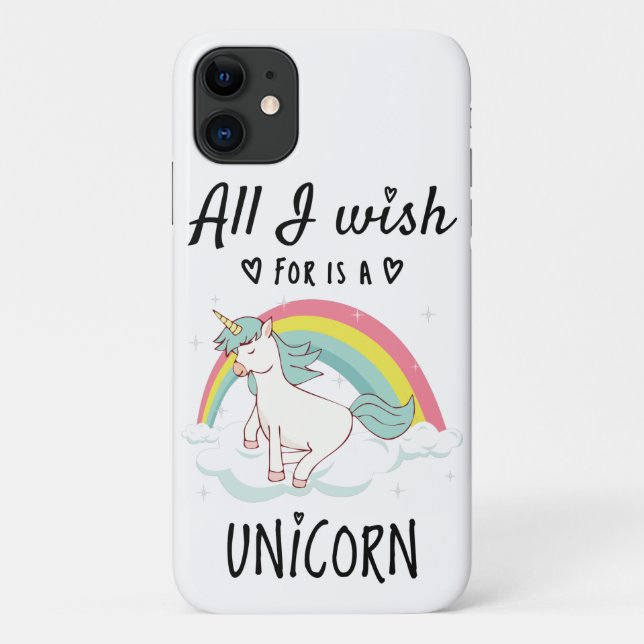 Coques Case-Mate iPhone Tout ce que je souhaite est une licorne (Dos)