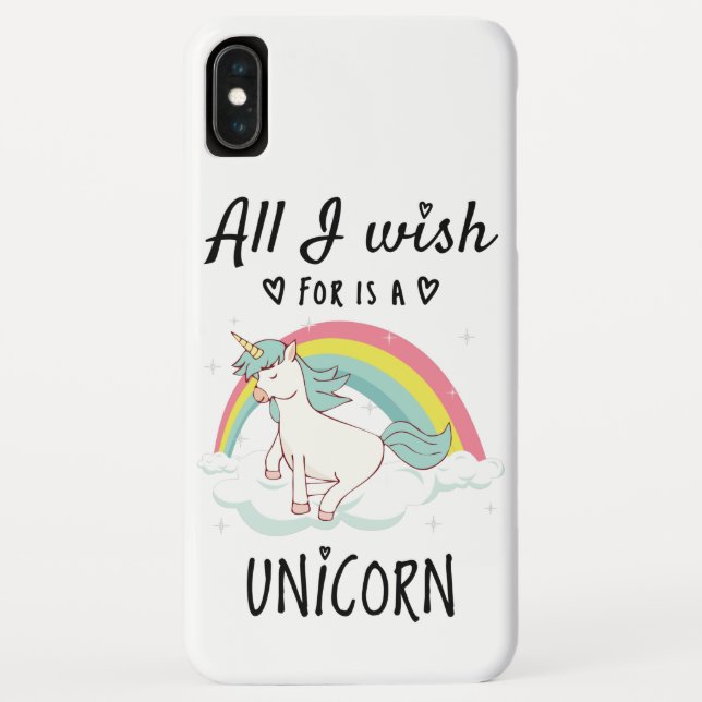 Coques Case-Mate iPhone Tout ce que je souhaite est une licorne (Dos)