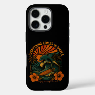 Coques iPhone 16 Pro Tout Vient En Vagues Rétro