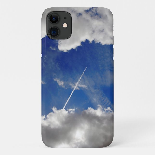 Coques Case-Mate iPhone Traces d'avion à réaction entre nuages (Dos)