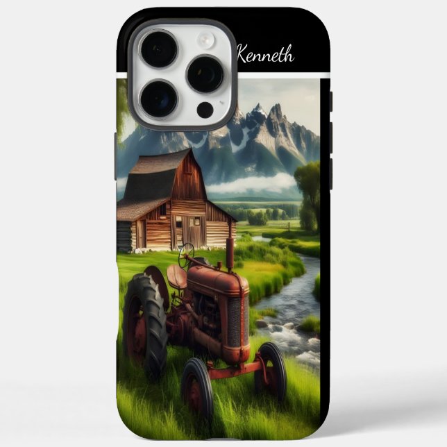 Coques Case-Mate iPhone Tracteur Mountain Farm (Verso)
