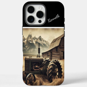 Coques iPhone 16 Pro Max Tracteur rustique dans Mountain Valley