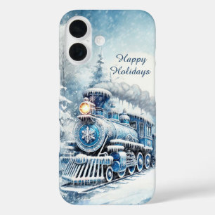 Coques iPhone 16 Train personnalisable pour les fêtes de Noël