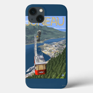 Etui iPhone 13 Tram affiche de Vintage voyage au-dessus de