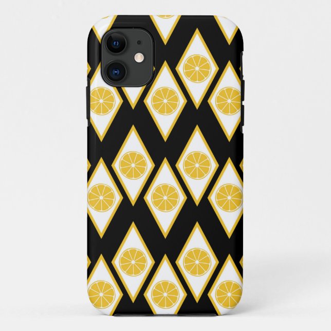 Coques Case-Mate iPhone Tranches d'agrume dans le motif moderne de diamant (Dos)