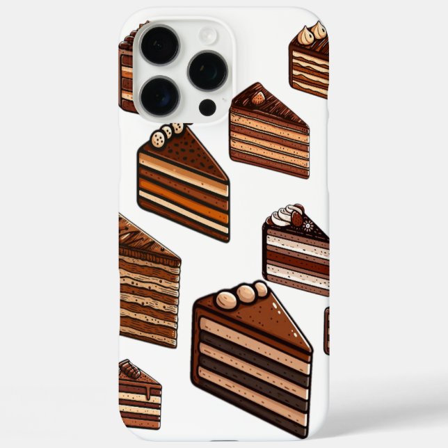 Coques Case-Mate iPhone tranches de gâteau de cacao (Verso)