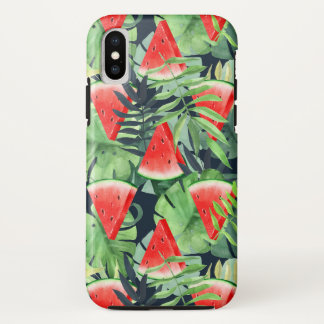 Case-Mate iPhone Case Tranches de pastèque avec feuilles tropicaux