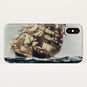 Coque iPhone X Transport vintage, Clipper Ships in Rough Seas