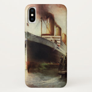 Coque iPhone X Transport Vintage voyage Bateau de croisière en me