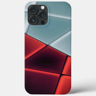 Case-Mate iPhone Case Trapézoïdes rouge à gris avec possibilité de chang
