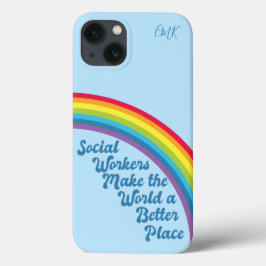 Case-Mate iPhone Case Travail social Citation inspirante Rainbow Cute Bl