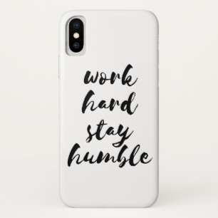 Case-Mate iPhone Case Travailler dur rester humble police noire