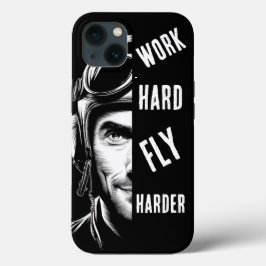Case-Mate iPhone Case TRAVAILLER dur, Vol Harder, Pilote, Comique