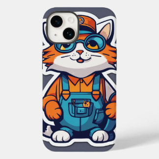 Coque Pour iPhone 14 Travailleur Cat dur