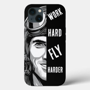 Case-Mate iPhone Case TRAVAILLEZ dur, volez encore plus dur, Pilote, Ban