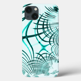 Case-Mate iPhone Case Traversée cyan des traces courbées sur arrière - p