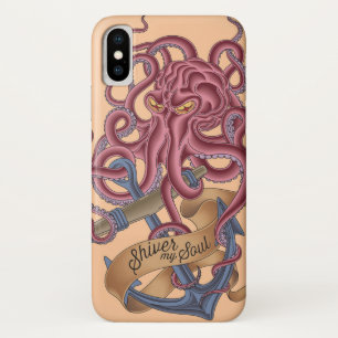 Coque iPhone X Tremblent mon poulpe Tatto de l'âme