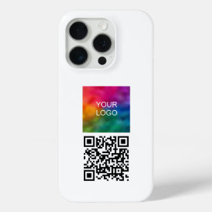 Coque iPhone 15 Pro Trend QR Code Télécharger le logo Modèle Elegant B